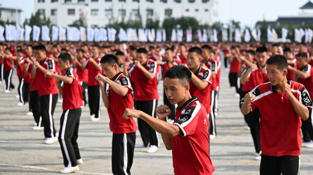 国际拳联在河南登封举行国际拳击日快闪活动