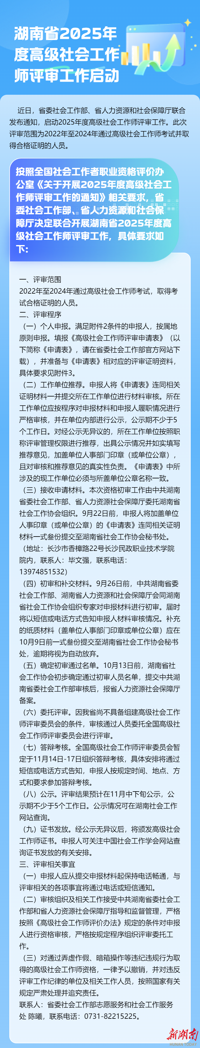 湖南省2025年度高級社會工作師評審工作啟動