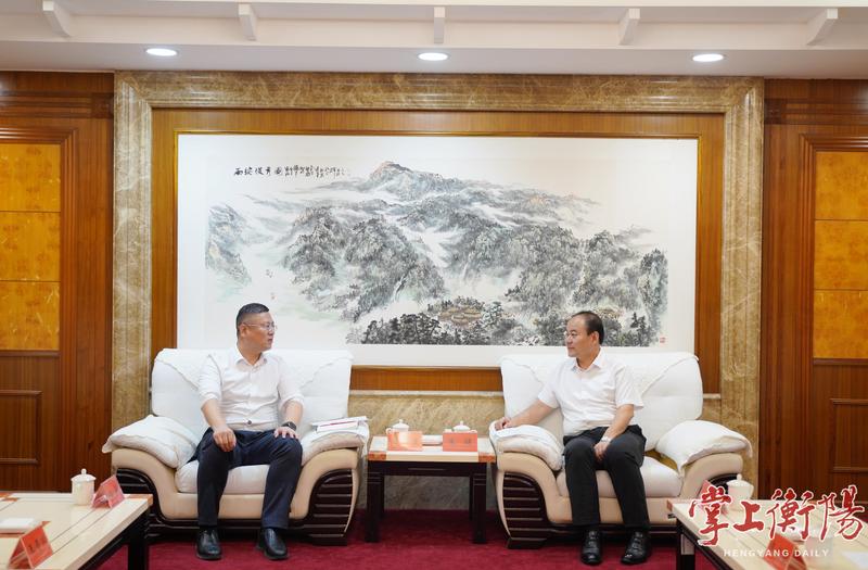 朱健會見華為公司湖南總經(jīng)理詹德生一行