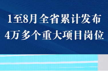 1至8月全省累計發(fā)布4萬多個重大項目崗位