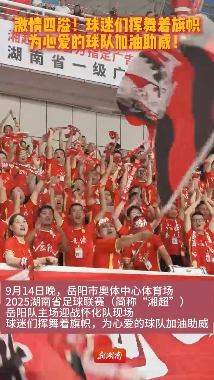 激情四溢！球迷们挥舞着旗帜，为心爱的球队加油助威！