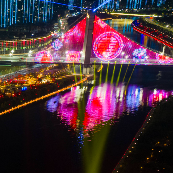 图说丨《福地长歌》光影水幕点亮怀化璀璨夜色