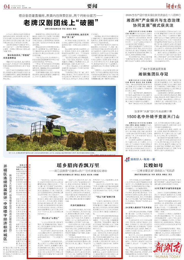 瑶乡腊肉香飘万里——洞口县探索“自媒体+农户”合作新模式促增收 | 湖南日报