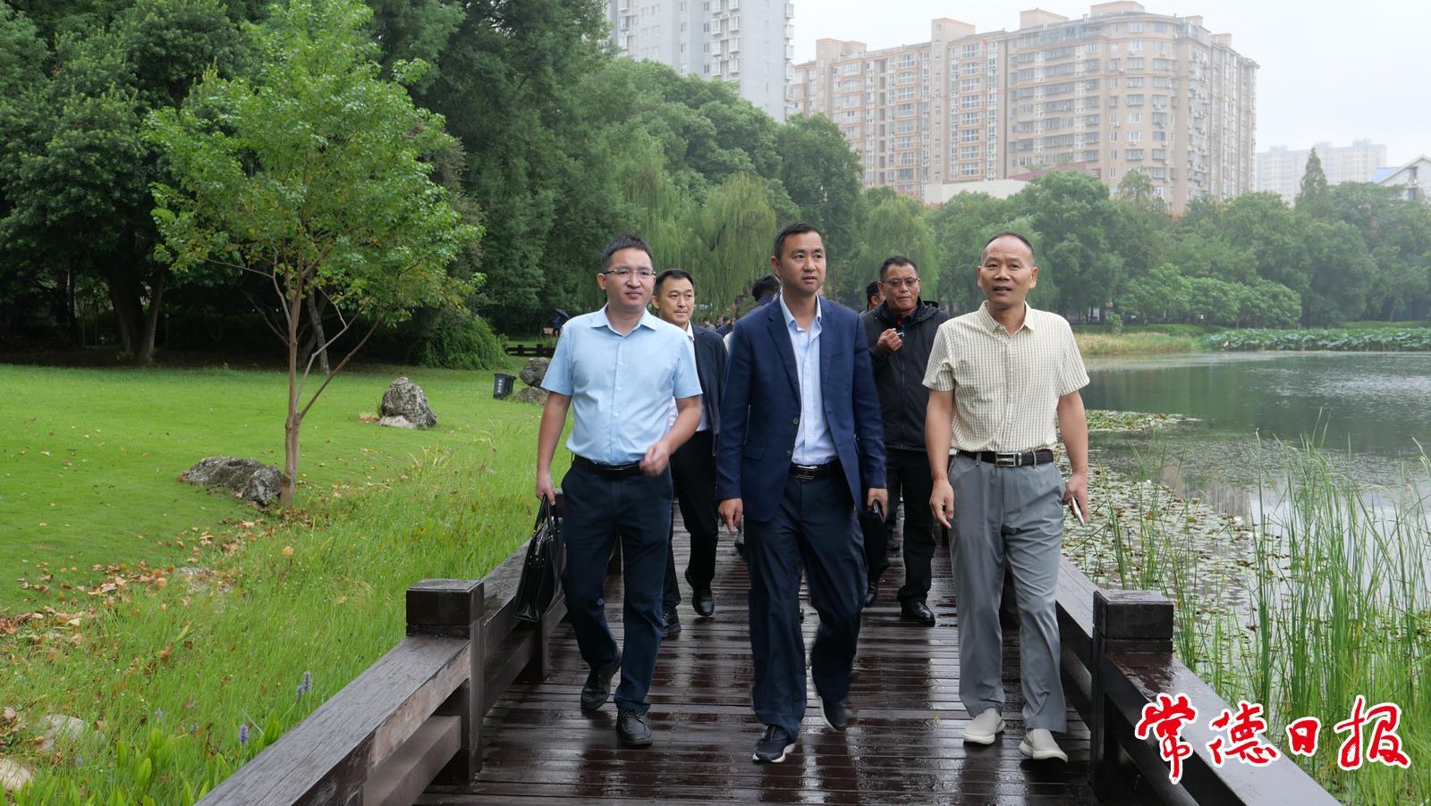 山南市代表团来常德考察学习园林绿化精细化管理经验