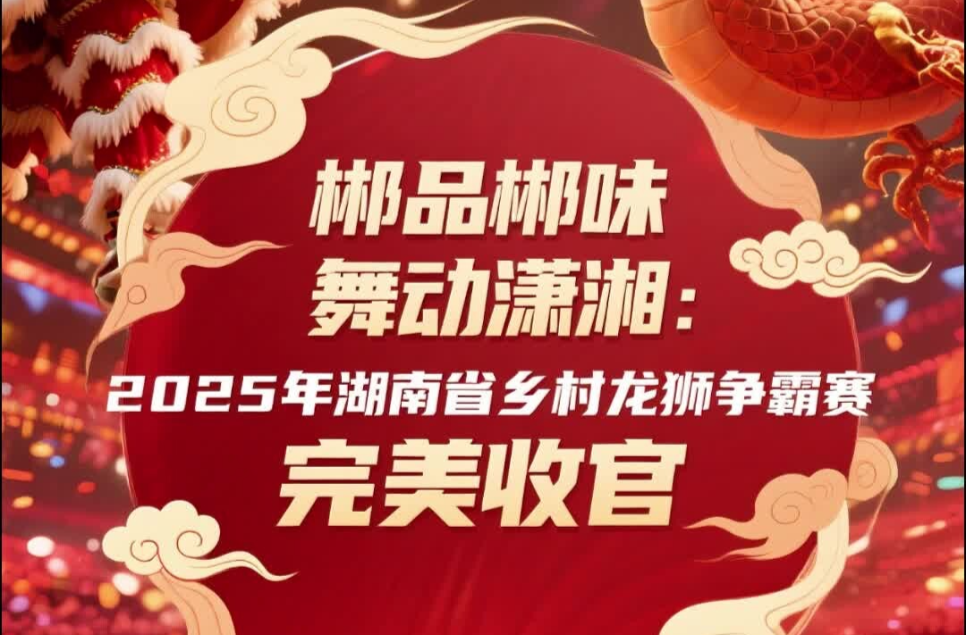 视频 | “郴品郴味 舞动潇湘”2025年湖南省乡村龙狮争霸赛完美收官
