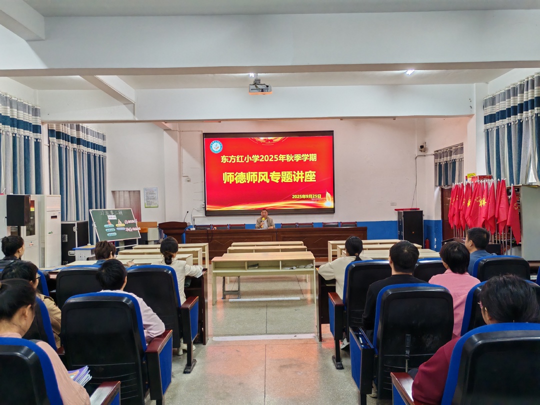 武冈市迎春亭东方红小学开展师德师风专题学习活动