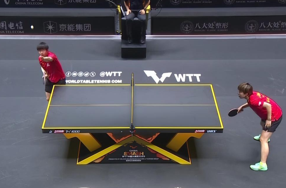 孙颖莎4-3战胜队友王艺迪 晋级女单半决赛