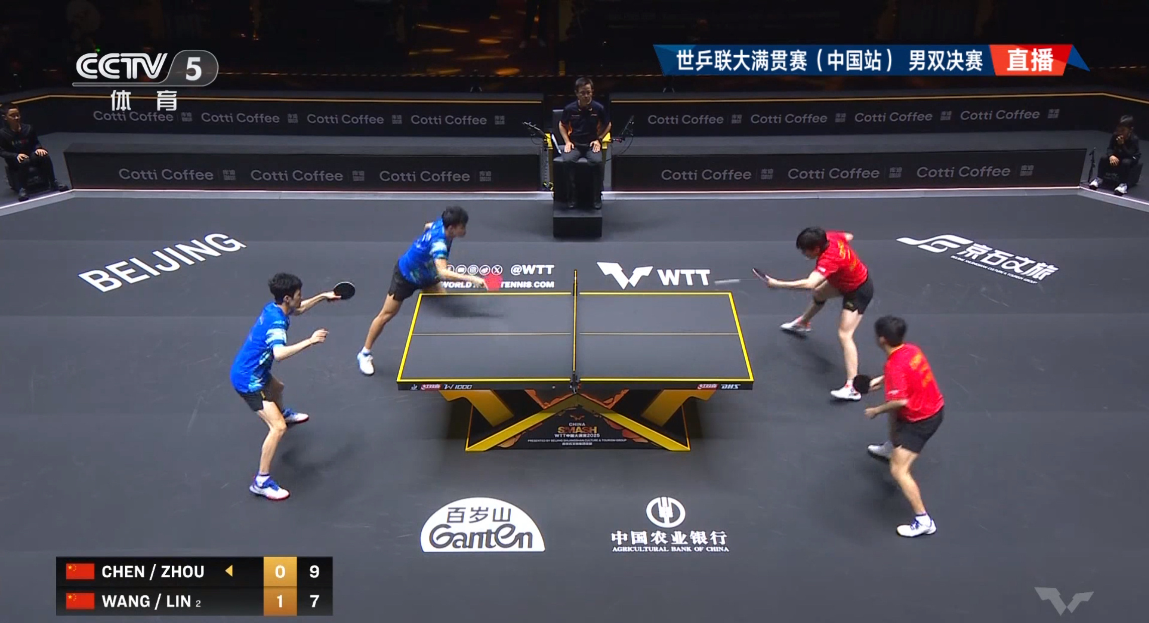 王楚钦/林诗栋夺冠！国乒包揽中国大满贯男双冠亚军