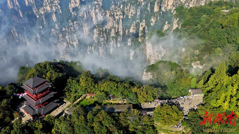 云涌群峰幻仙境 天子山巅醉游人