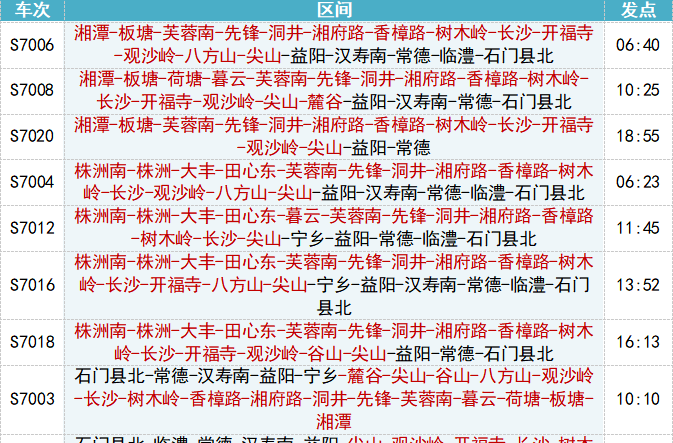 长株潭城铁启用新运行图 跨线通勤无需换乘
