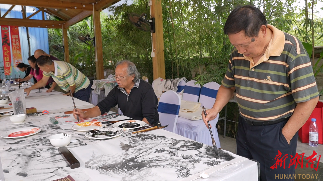 砚溪别院雅集开席:丹青妙手现场挥毫,笔墨丹青绘就东方意境