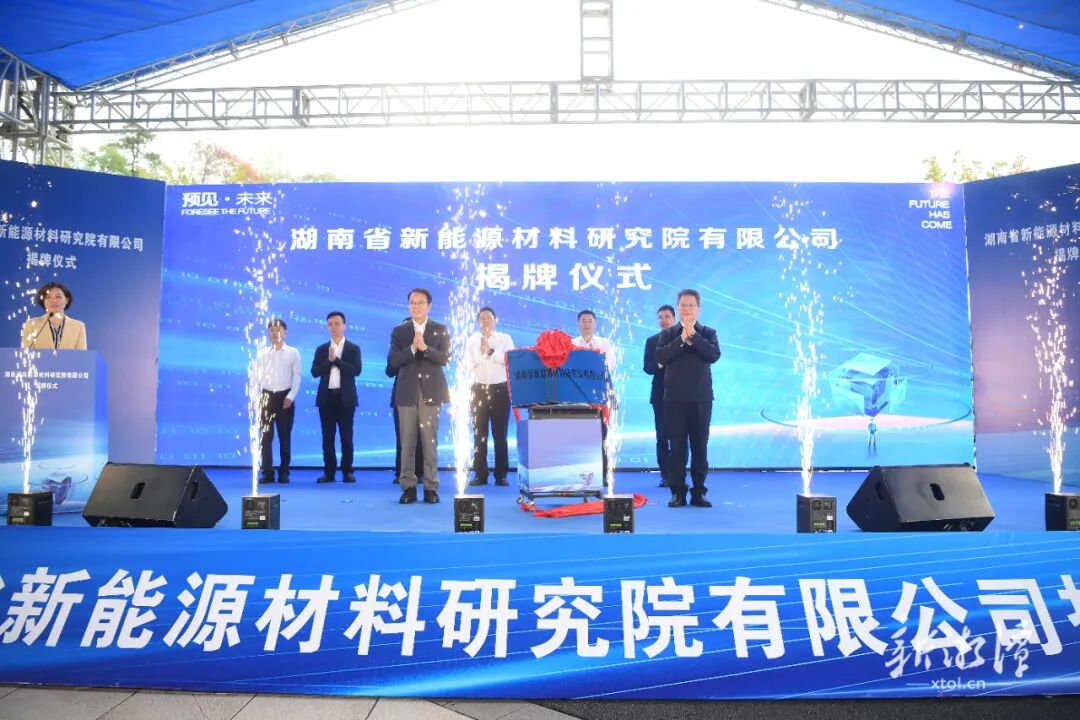 湖南省新能源材料研究院有限公司揭牌成立