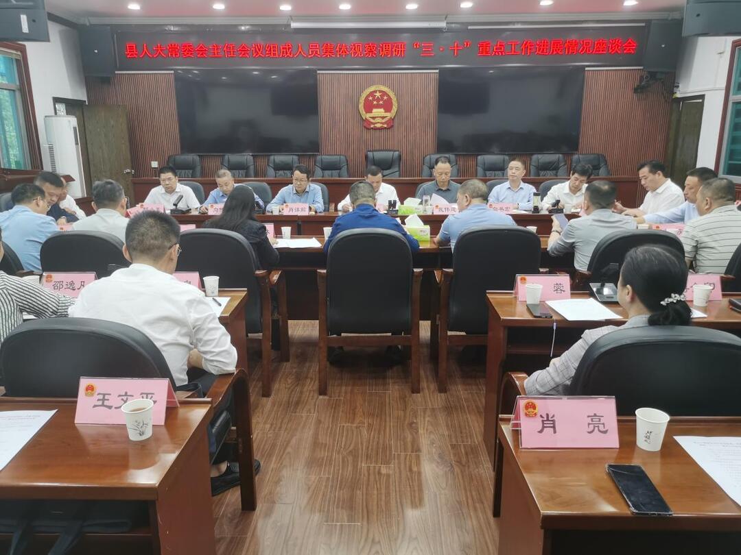 一线视察传导压力 依法监督助推发展——县人大常委会主任会议组成人员集体视察调研“三·十”重点工作进展情况