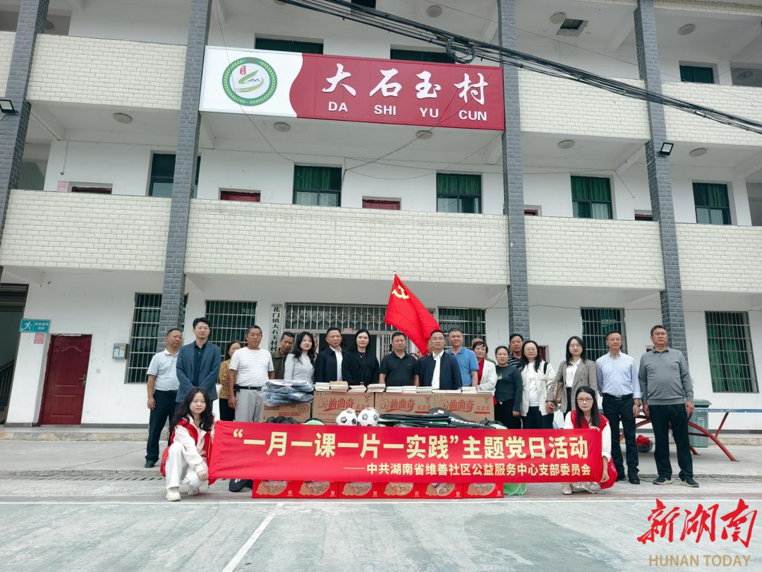 主题党日+爱心捐赠  湖南省维善社区公益服务中心党支部以行动践行初心