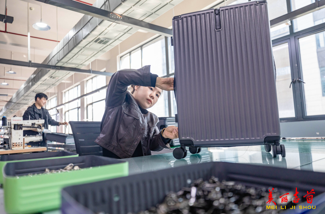 组图丨箱包生产 如火如荼