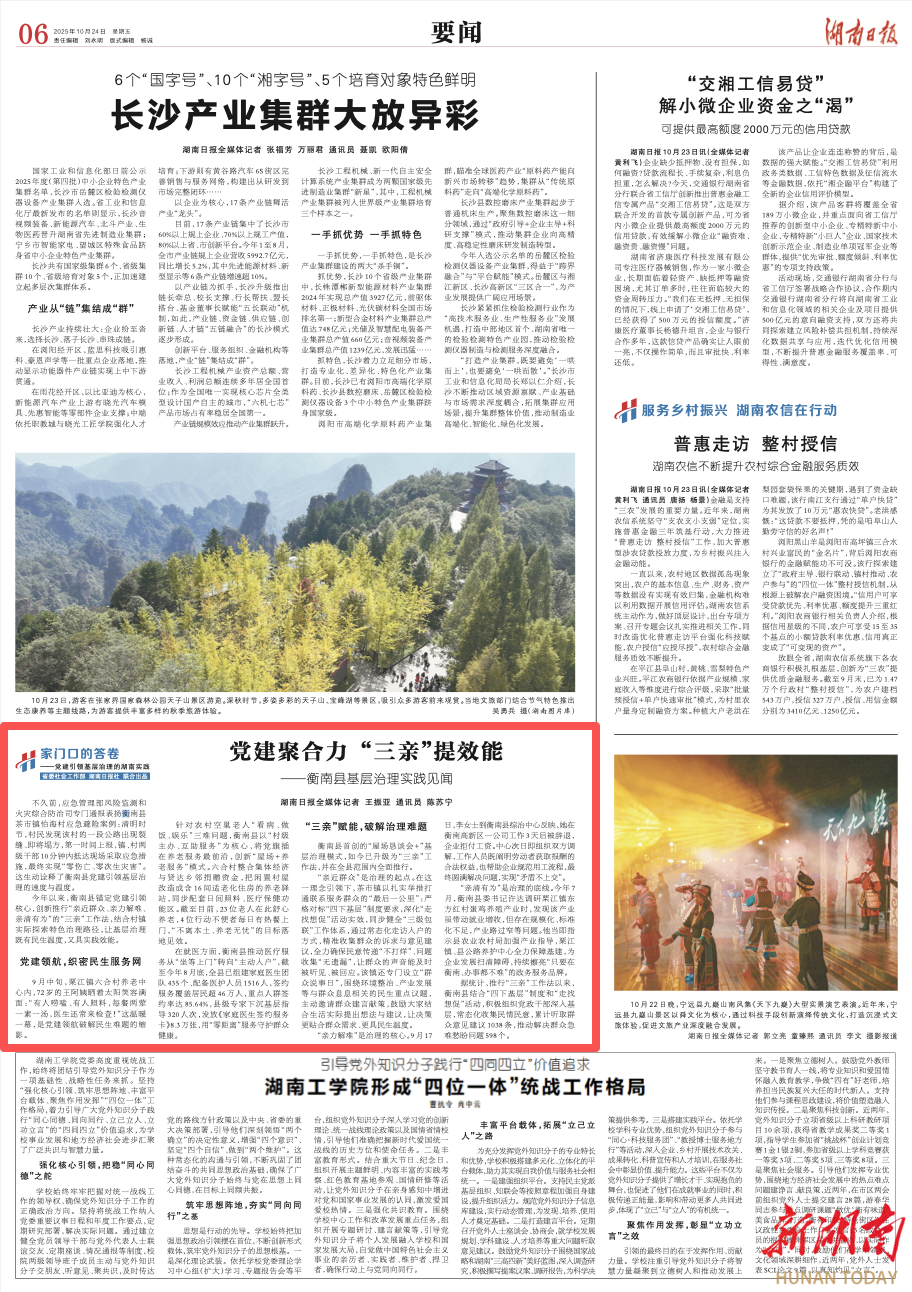 党建聚合力 “三亲”提效能——衡南县基层治理实践见闻丨湖南日报要闻