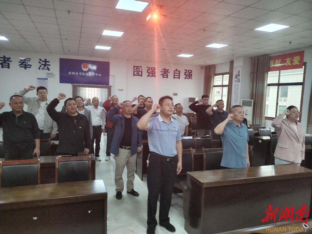 武冈市司法局成功举办新时代文明实践宣讲暨十月主题党日活动