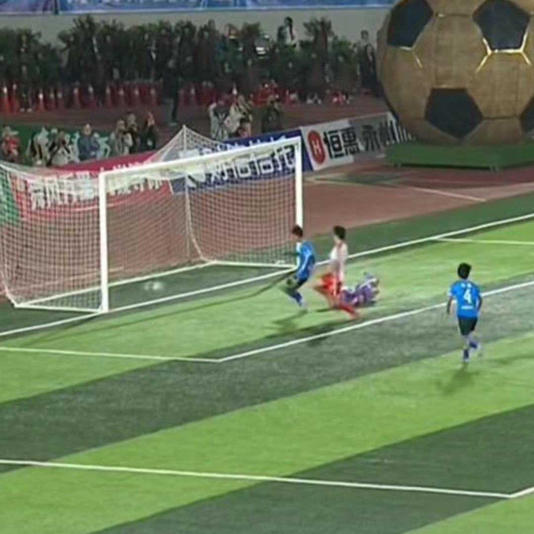 开场不到十分钟,永州队攻破长沙队球门