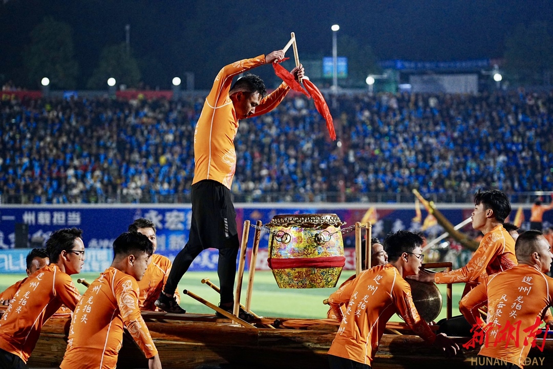 道县百条非遗龙头惊艳亮相湘超永州主场