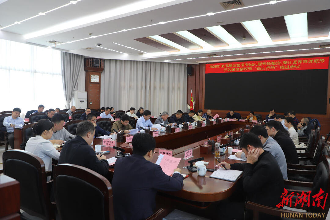 株洲市召开医保基金管理突出问题专项整治提升医保管理服务质效联席会议暨“百日行动”推进会议
