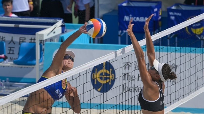 十五运会香港赛区首个项目沙滩排球开赛