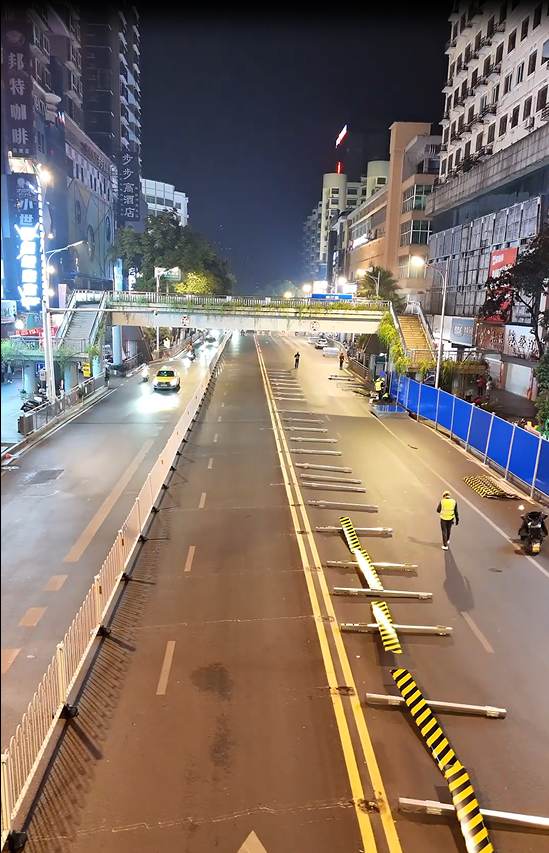 衡阳解放大道部分路段封闭施工