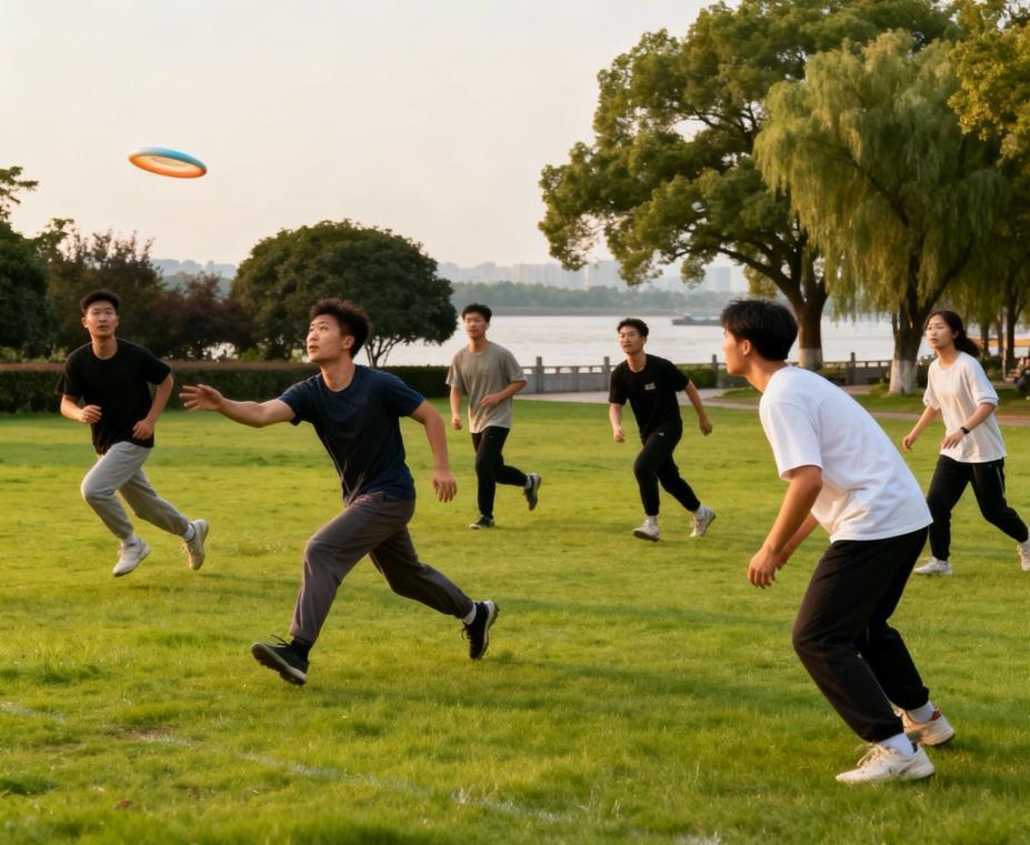 长沙民政职院软件学院开展“追风者”飞盘运动