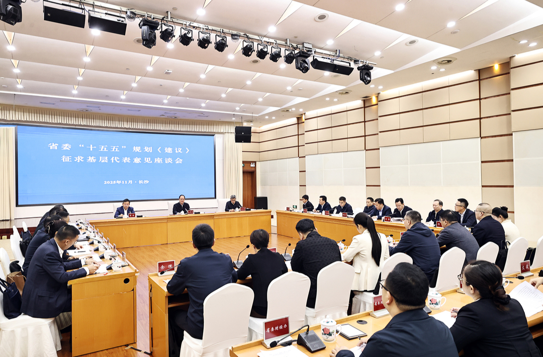 毛偉明聽取基層代表對省委“十五五”規劃《建議》意見