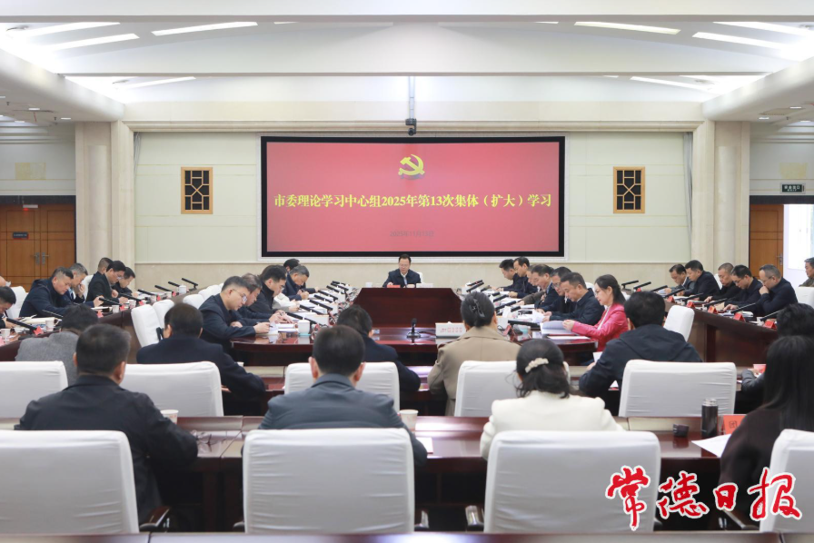 常德市委理论学习中心组开展2025年第13次集体（扩大）学习