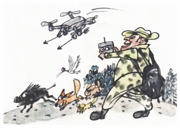 观点漫画 | 警惕滥用无人机狩猎