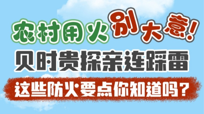 贝时贵历险记丨探亲连踩雷，这些农村防火要点你知道吗？