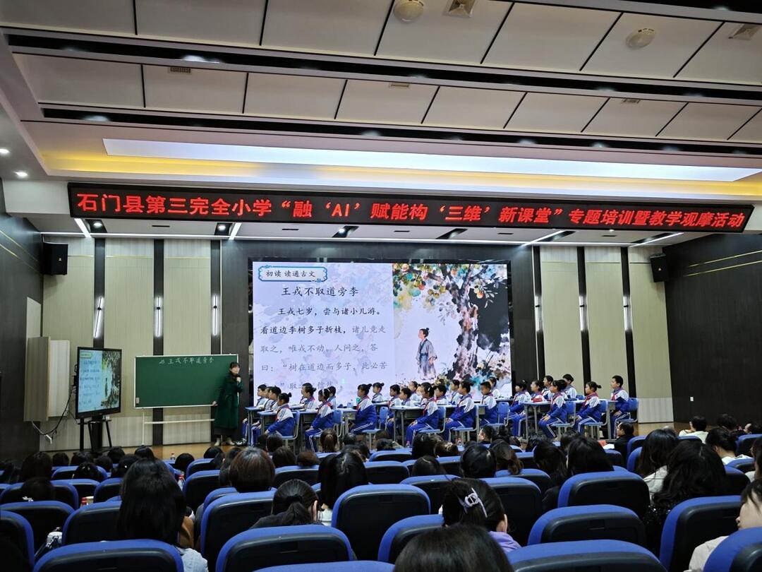 石门县三完小：AI赋能启新程 共构“三维”新课堂