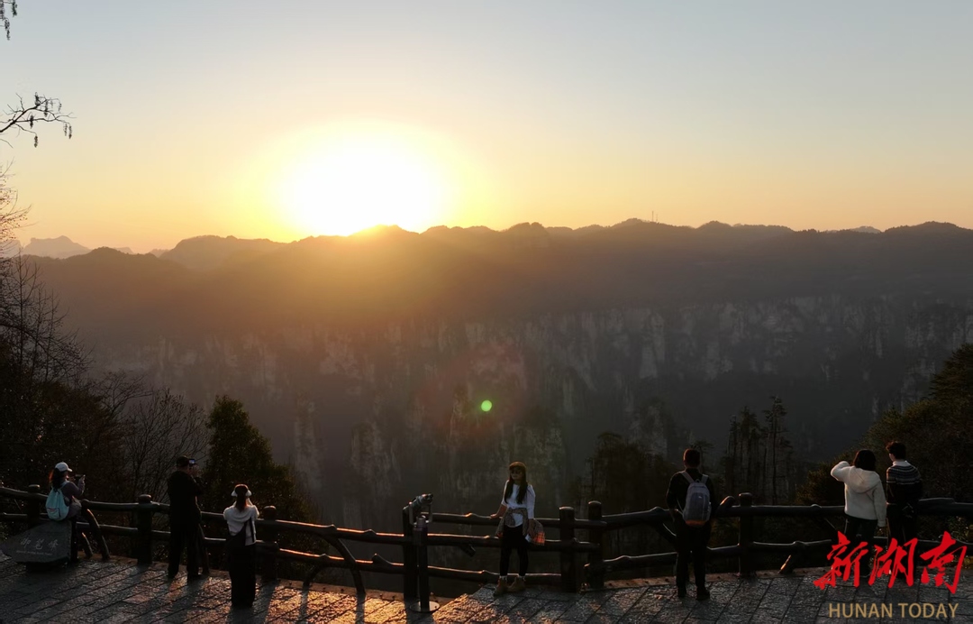 张家界国家森林公园：夕阳泼墨染峰林