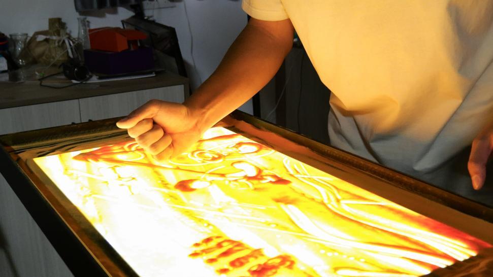 沙画演绎“两弹一星”，湖南工大理响青锋宣讲团让红色精神“活”起来