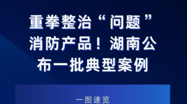湖南重拳整治“问题”消防产品 公布一批典型案例，最高涉案金额达830万元