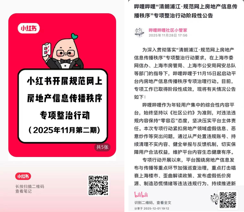 假消息疯传：上海楼市即将暴跌？官方出手：7万余个违规账号被处置