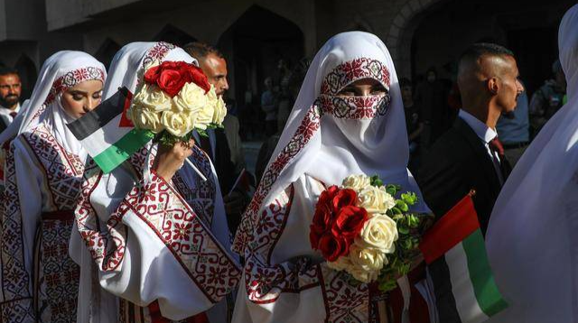 加沙地带的集体婚礼