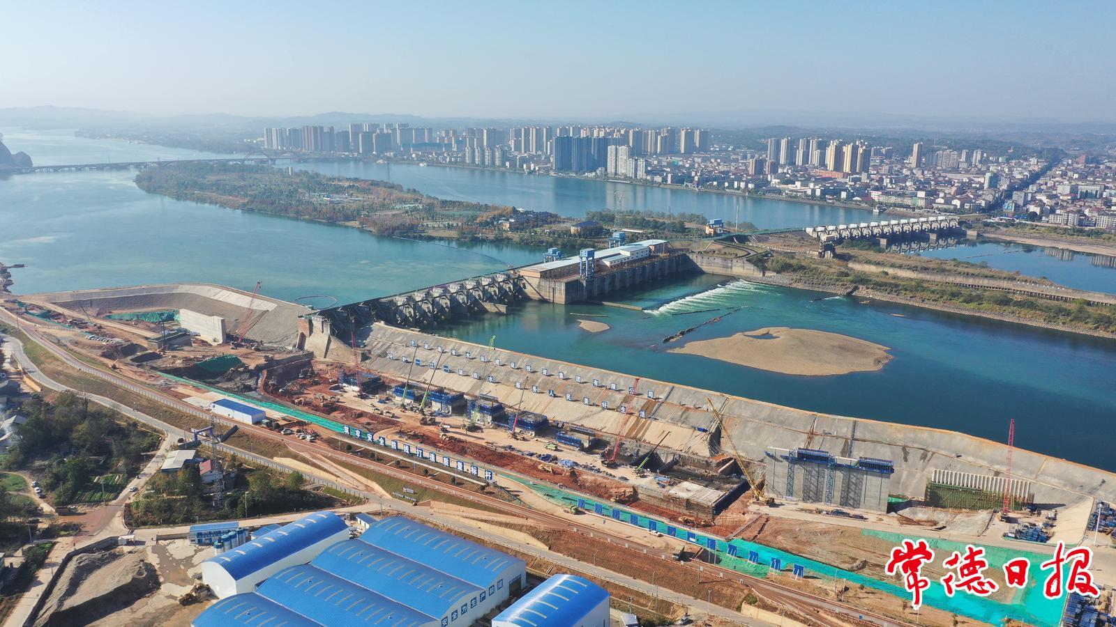 沅水桃源枢纽二线船闸建设工程上下游围堰全部完成