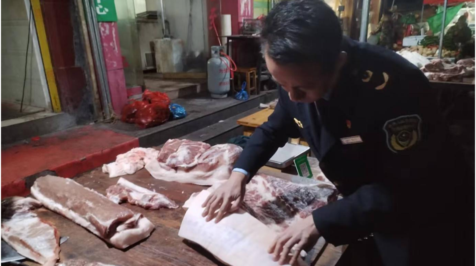 守护群众餐桌安全，辰溪组织开展“白板肉”专项整治行动