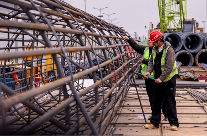 Construction of Road Project Linking South Changsha, Airport in Full Swing