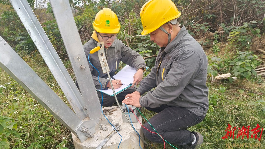 国网永州供电公司开展接地摇测 筑牢电网“防冰屏障”