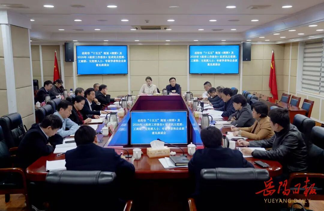 岳阳市“十五五”规划《纲要》及2026年《政府工作报告》征求党外人士意见建议