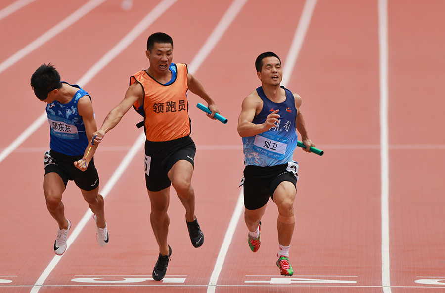 决胜0.001秒！湖南残运健儿男子4×100接力夺冠