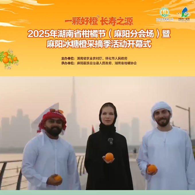 中国湖南麻阳冰糖橙，好甜!