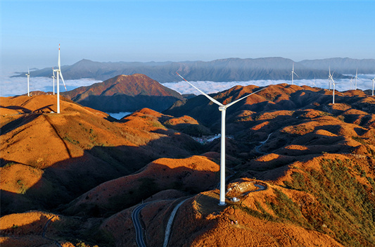 Stunning Winter Sunrise Atop Wanyang Mountain