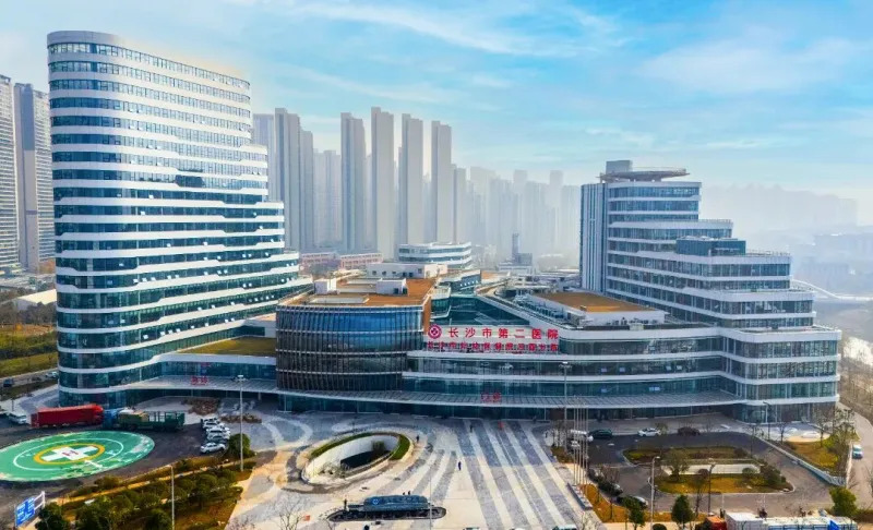 长沙市第二医院（长沙市妇幼保健院河西分院）正全面进行项目移交和工程系统试运行，预计于近期交付。均为长沙晚报通讯员 胡翔 供图