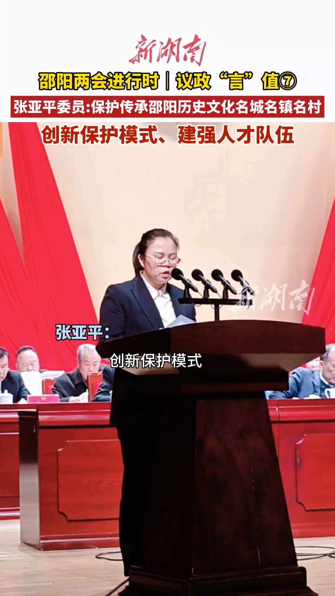 邵阳两会进行时 | 议政“言”值⑦张亚平委员建言历史文化名城名镇名村保护传承