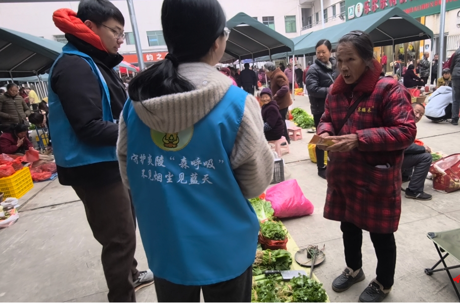 炎陵水口：农家集市变身“环保集市”！炎陵青年喊你来圩场领“年货”