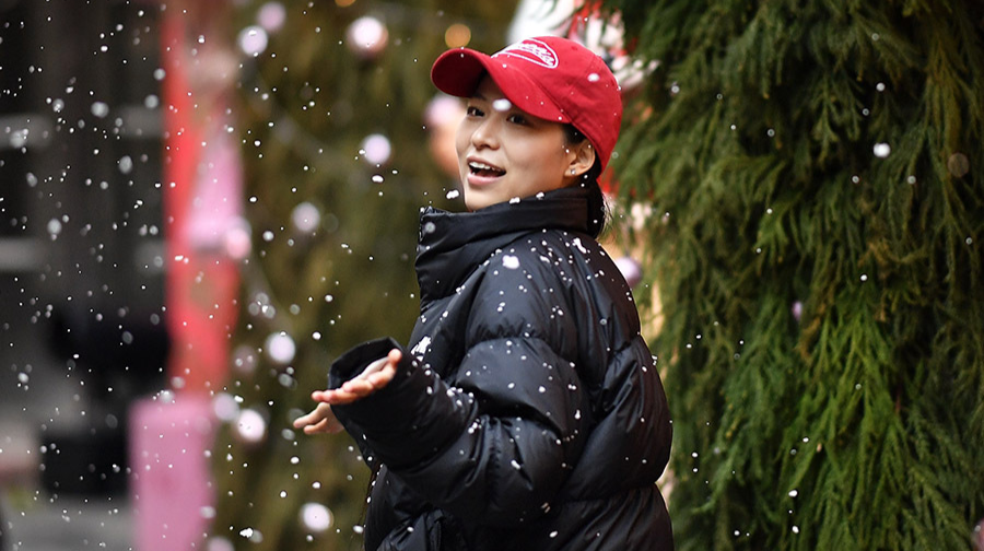 寒潮中的温暖风景