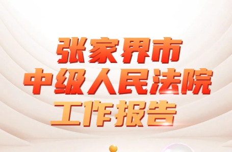 聚焦两会 | 一图读懂张家界市中级人民法院工作报告